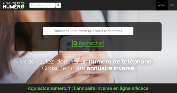 aquiestcenumero.fr est un annuaire inversé des abonnés téléphoniques de France